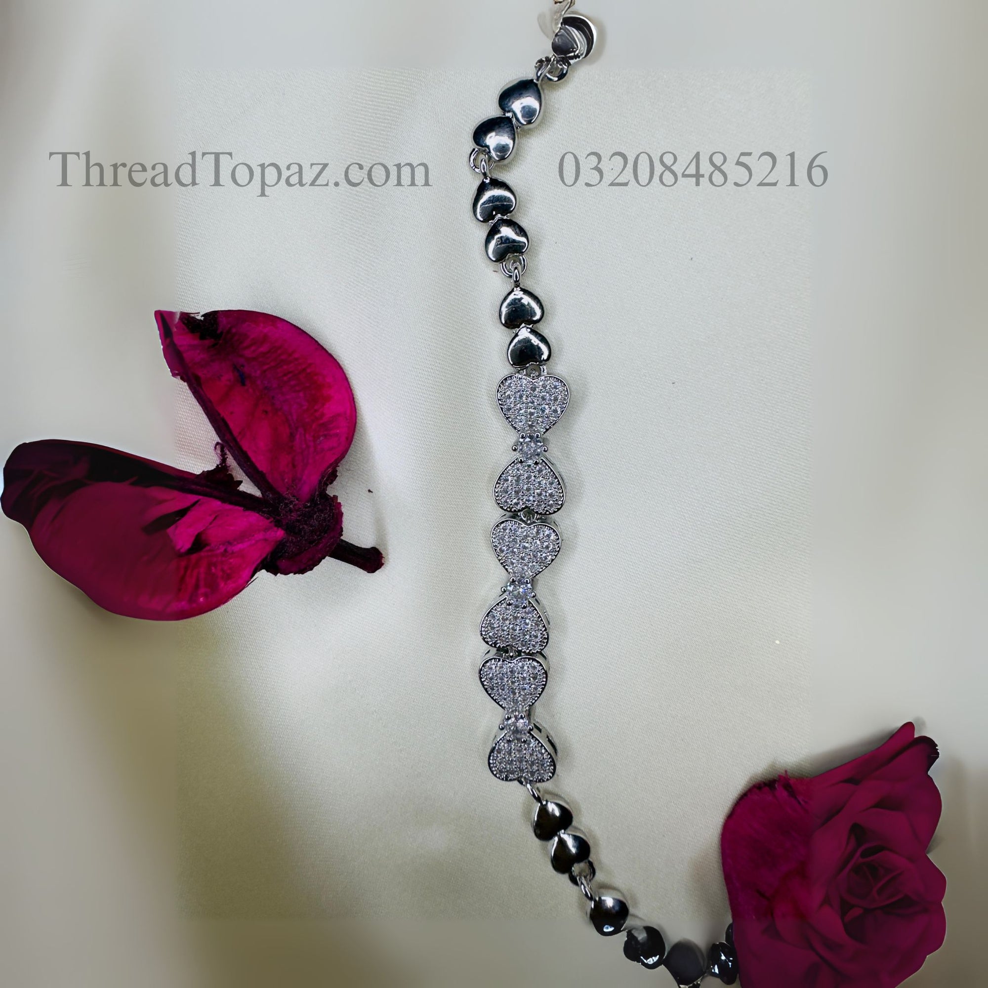 Sparkling Hearts Charm Bracelet πβ€οΈ