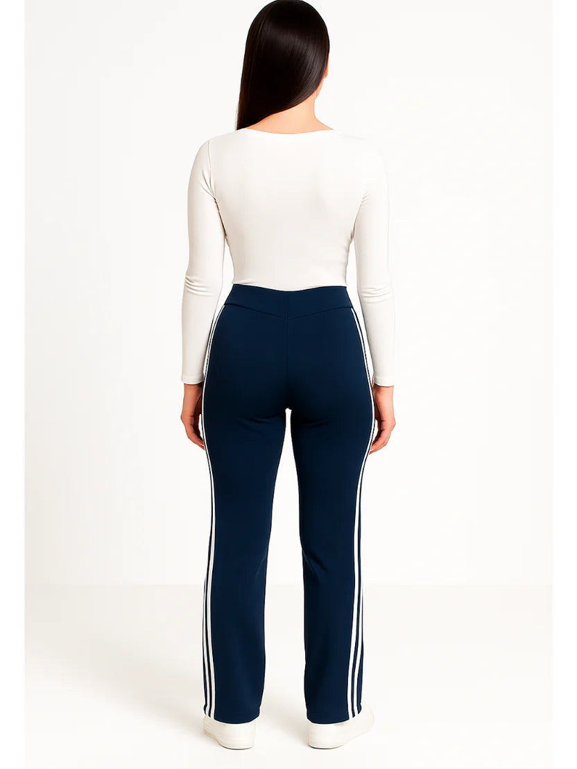 Threadtopaz Comfy Patchwork Bell-Bottoms NAVY