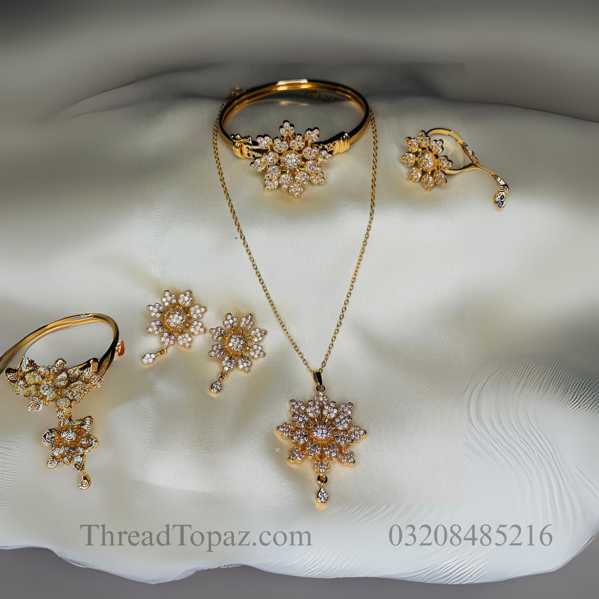 Royal Bloom 💎 Golden Jewelry Set 4 in 1 women