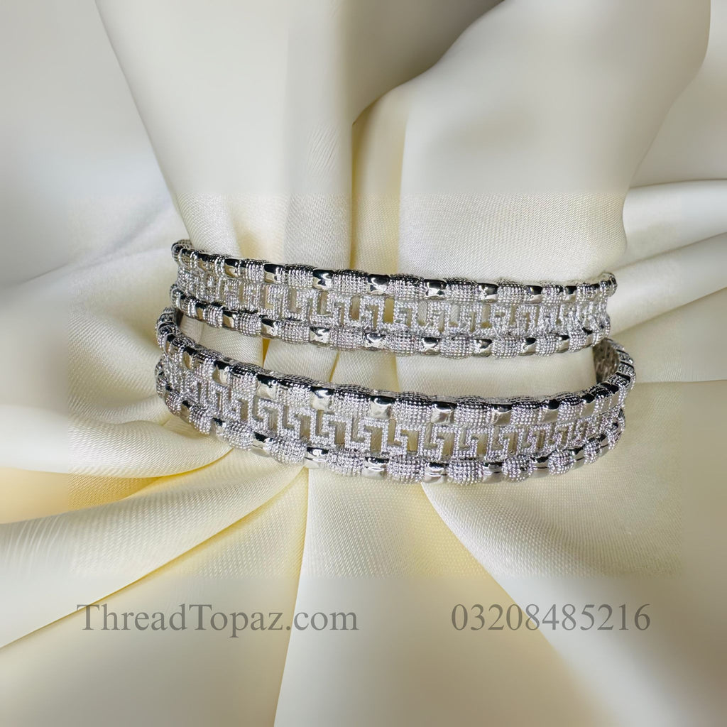 Royal Charm ✨silver  Versace Style Bangles