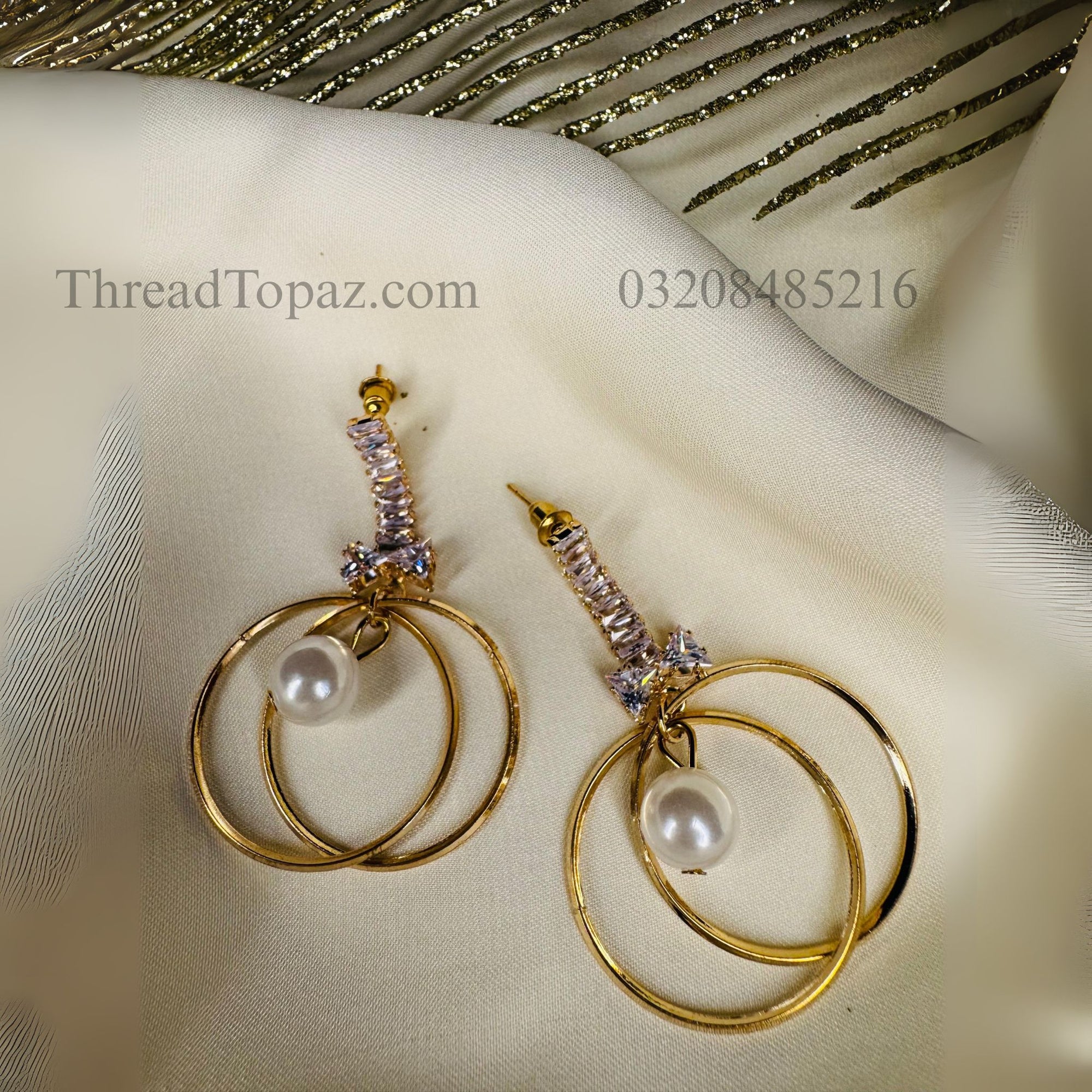 Crystal Orbit Earrings 🌌🤍