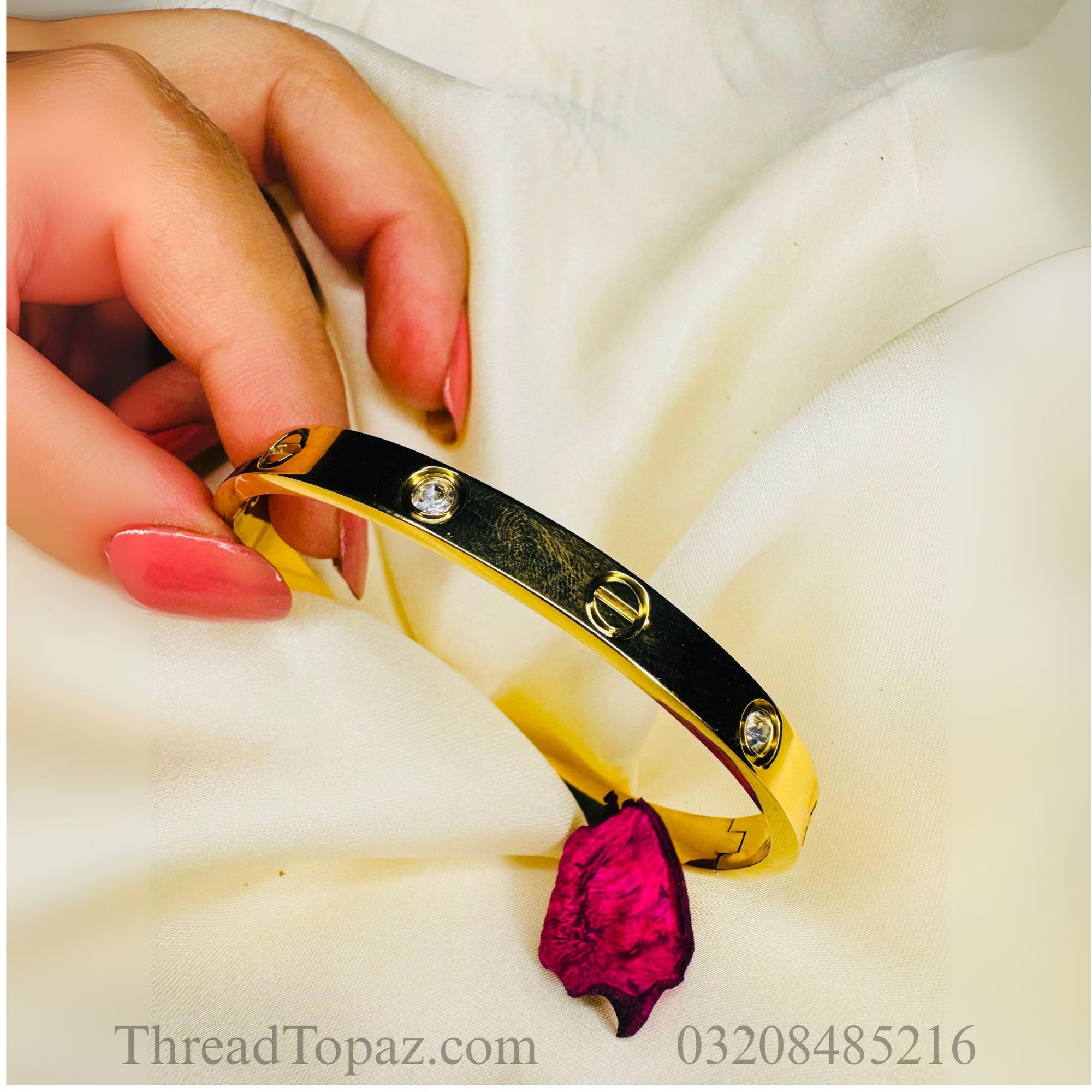 Golden Luxe Crystal Bangle ✨