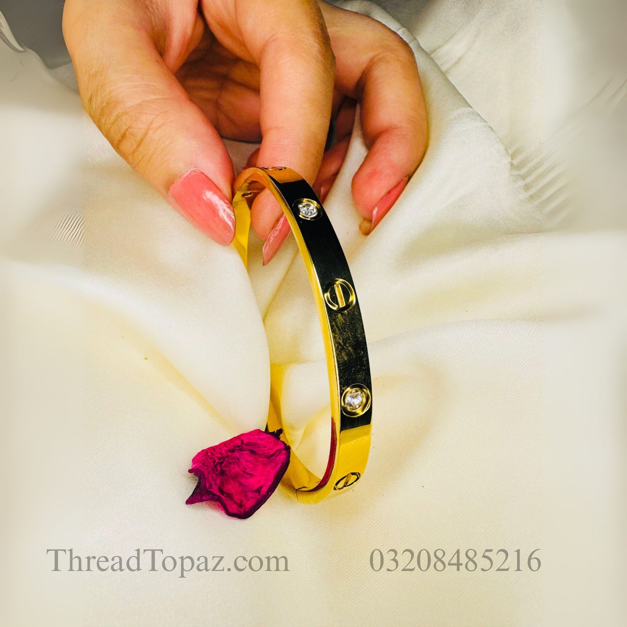 Golden Luxe Crystal Bangle ✨