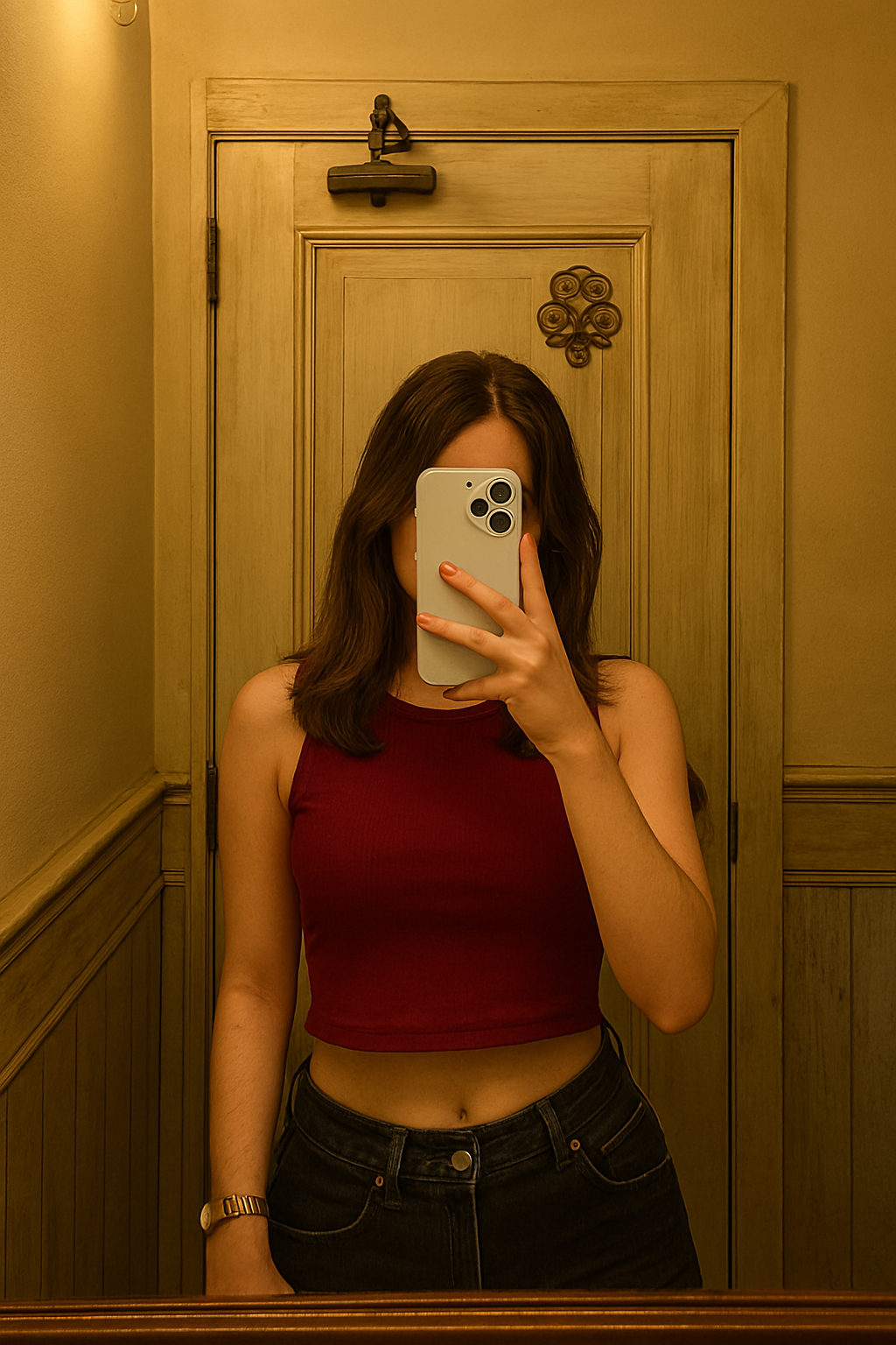 THREADTOPAZ LuxeFlow Sleeveless Tank Maroon